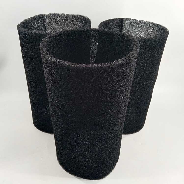 華豫生產(chǎn)供應羅茨風機濾芯 黑色阻燃過濾棉